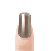 Nail Color - Metallic Silver Deep Brown M203